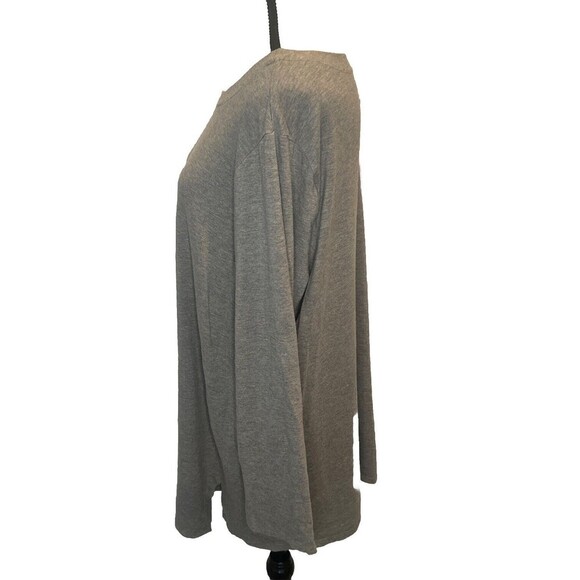 J. Jill GRAY Luxe Supima Forward Seam Long Sleeve Casual Knit Tunic Sz 1X - Picture 3 of 8